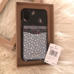 Coach IPhone XR phone case with pocket.